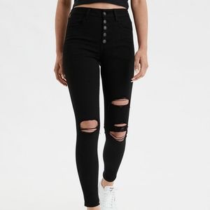 AE Ne(X)t Level Super High Waisted Black Jegging
